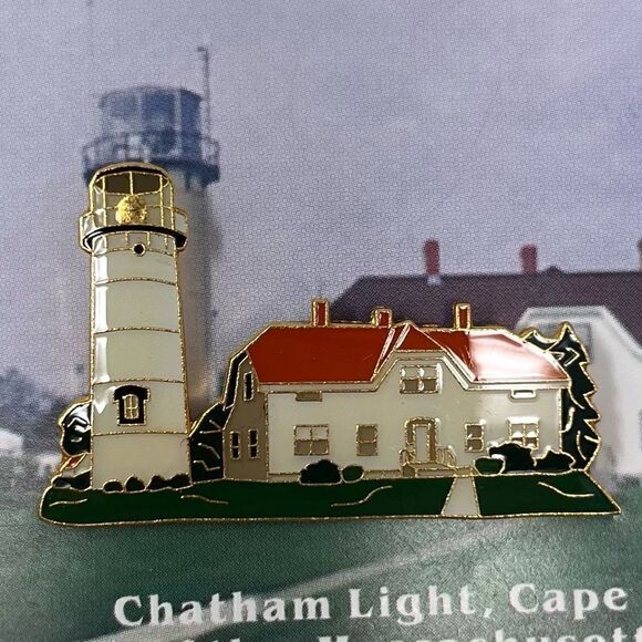 Collectible Enamel plated on 14 K Gold Massachusetts Lighthouse pins 2003 - Picture 5 of 14